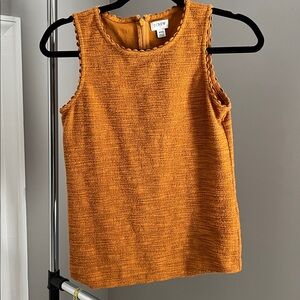 J. Crew Women's Rich Orange Textured Tank Top
